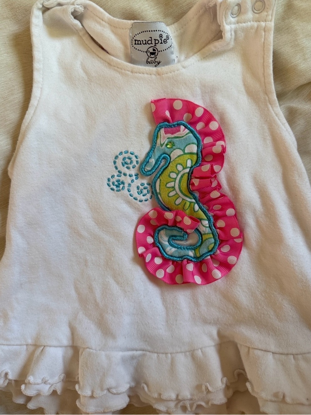 Mud Pie beachy sea horse shirt